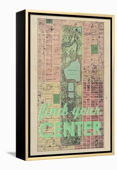 Find Your Center - 1867, New York City, Central Park Composite, New York, United States Map-null-Framed Premier Image Canvas