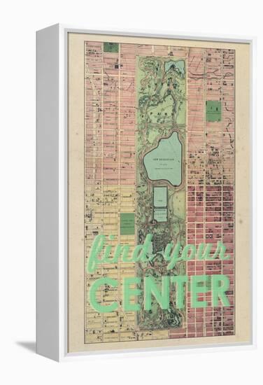 Find Your Center - 1867, New York City, Central Park Composite, New York, United States Map-null-Framed Premier Image Canvas