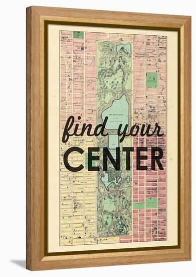 Find Your Center - 1867, New York City, Central Park Composite, New York, United States Map-null-Framed Premier Image Canvas