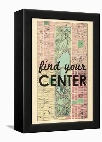 Find Your Center - 1867, New York City, Central Park Composite, New York, United States Map-null-Framed Premier Image Canvas