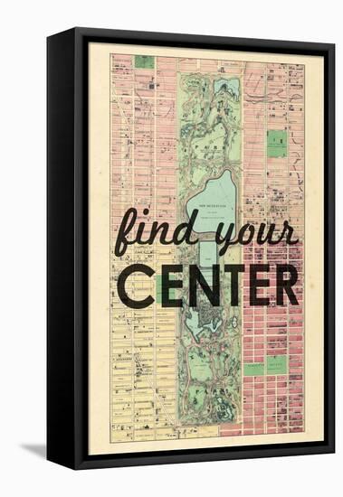 Find Your Center - 1867, New York City, Central Park Composite, New York, United States Map-null-Framed Premier Image Canvas