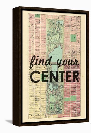 Find Your Center - 1867, New York City, Central Park Composite, New York, United States Map-null-Framed Premier Image Canvas