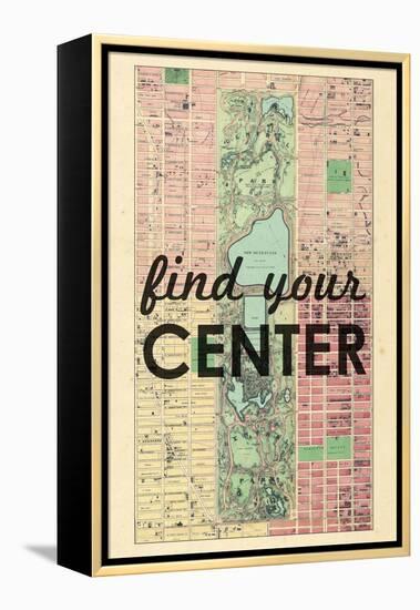 Find Your Center - 1867, New York City, Central Park Composite, New York, United States Map-null-Framed Premier Image Canvas