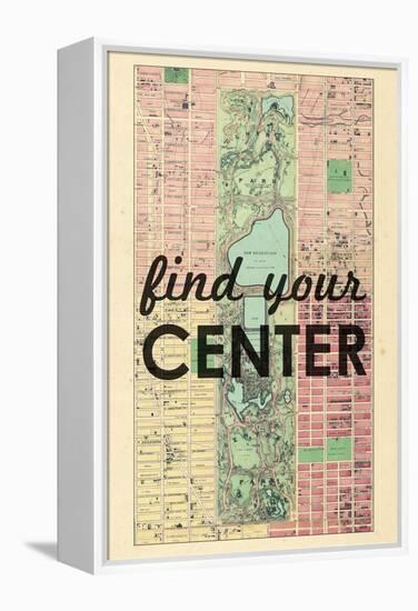 Find Your Center - 1867, New York City, Central Park Composite, New York, United States Map-null-Framed Premier Image Canvas