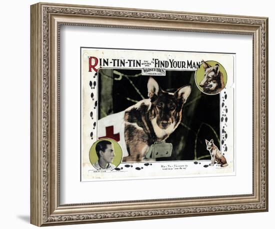 Find Your Man, Eric St. Clair, Rin Tin Tin, 1924-null-Framed Premium Giclee Print