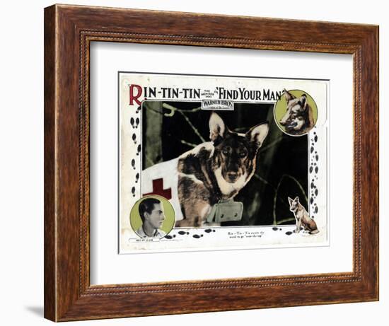 Find Your Man, Eric St. Clair, Rin Tin Tin, 1924-null-Framed Premium Giclee Print