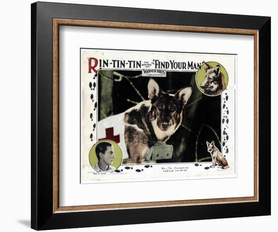 Find Your Man, Eric St. Clair, Rin Tin Tin, 1924-null-Framed Premium Giclee Print