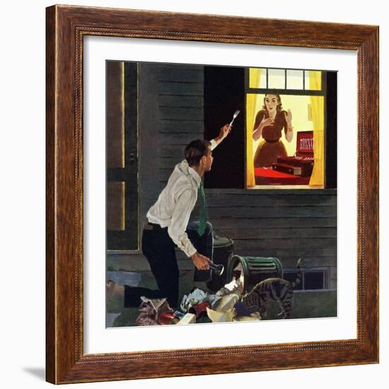 "Finding the Fork", October 3, 1959-George Hughes-Framed Giclee Print