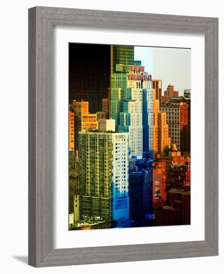 Fine Art, White Frame, Full Size Photography, the New Yorker Hotel, Midtown Manhattan, NYC, US-Philippe Hugonnard-Framed Art Print