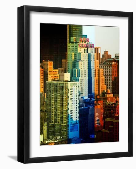 Fine Art, White Frame, Full Size Photography, the New Yorker Hotel, Midtown Manhattan, NYC, US-Philippe Hugonnard-Framed Art Print