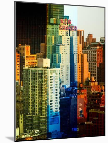 Fine Art, White Frame, Full Size Photography, the New Yorker Hotel, Midtown Manhattan, NYC, US-Philippe Hugonnard-Mounted Art Print
