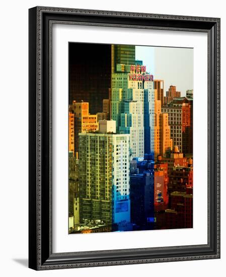 Fine Art, White Frame, Full Size Photography, the New Yorker Hotel, Midtown Manhattan, NYC, US-Philippe Hugonnard-Framed Art Print