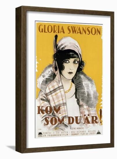 Fine Manners, (aka Kom Som Du Ar!), Gloria Swanson, 1926-null-Framed Art Print