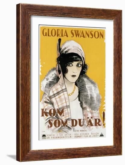 Fine Manners, (aka Kom Som Du Ar!), Gloria Swanson, 1926-null-Framed Art Print