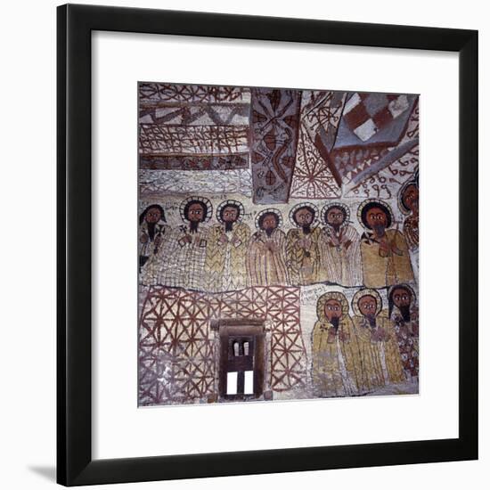 Fine Murals Decorate Interior of Rock-Hewn Church, Yohannes Maequddi, Gheralta Mountains, Ethiopia-Nigel Pavitt-Framed Photographic Print