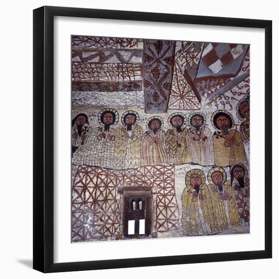 Fine Murals Decorate Interior of Rock-Hewn Church, Yohannes Maequddi, Gheralta Mountains, Ethiopia-Nigel Pavitt-Framed Photographic Print