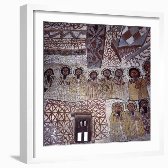 Fine Murals Decorate Interior of Rock-Hewn Church, Yohannes Maequddi, Gheralta Mountains, Ethiopia-Nigel Pavitt-Framed Photographic Print