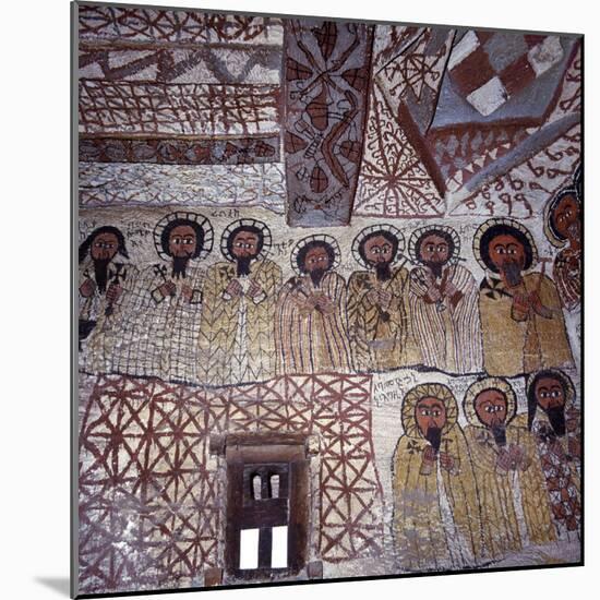 Fine Murals Decorate Interior of Rock-Hewn Church, Yohannes Maequddi, Gheralta Mountains, Ethiopia-Nigel Pavitt-Mounted Photographic Print