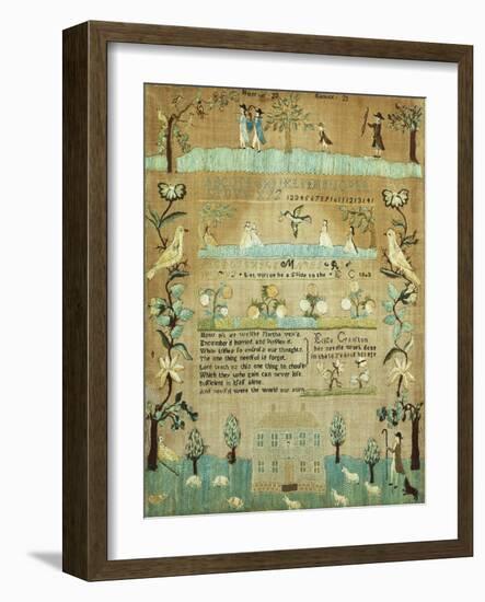 Fine Needlework Sampler. Probably Newport, Rhode Island, 1803-null-Framed Giclee Print