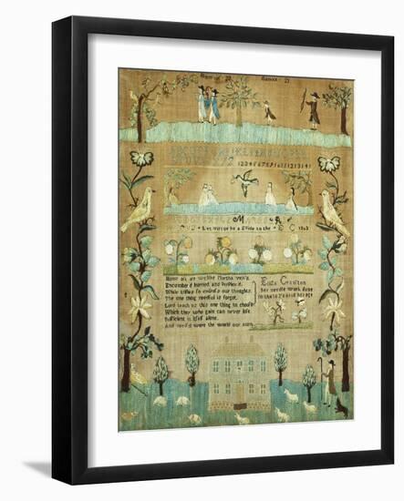 Fine Needlework Sampler. Probably Newport, Rhode Island, 1803-null-Framed Giclee Print