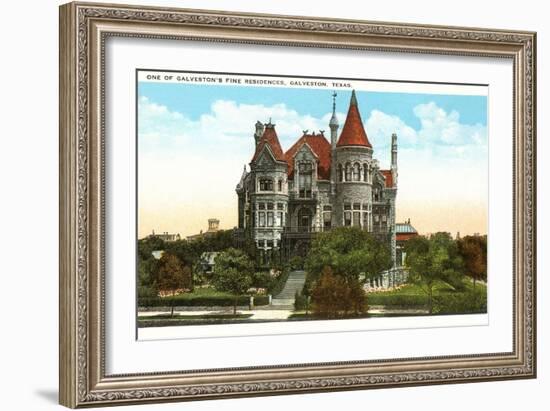 Fine Residence, Galveston, Texas-null-Framed Art Print