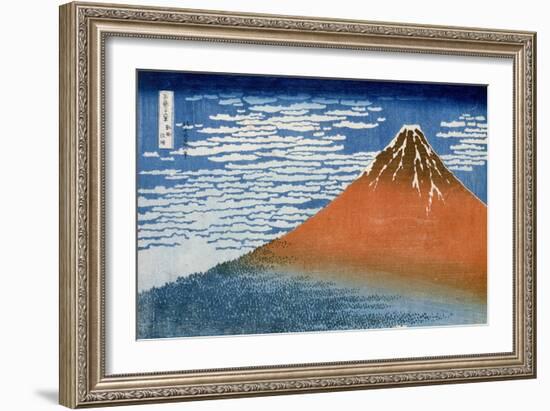 Fine Wind, Clear Morning (Gaifu Kaisei)-Katsushika Hokusai-Framed Giclee Print