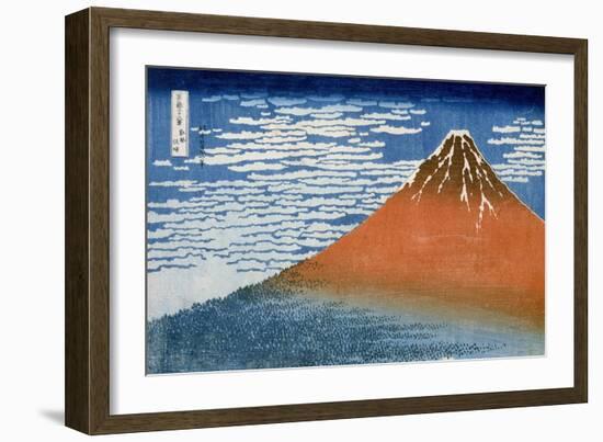 Fine Wind, Clear Morning (Gaifu Kaisei)-Katsushika Hokusai-Framed Giclee Print