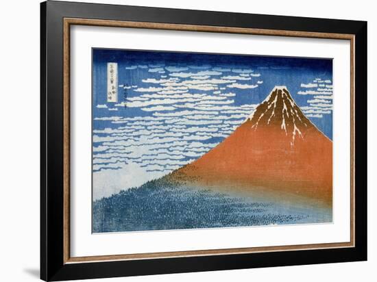 Fine Wind, Clear Morning (Gaifu Kaisei)-Katsushika Hokusai-Framed Giclee Print