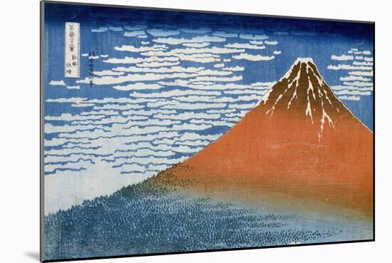 Fine Wind, Clear Morning (Gaifu Kaisei)-Katsushika Hokusai-Mounted Giclee Print