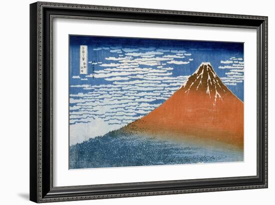 Fine Wind, Clear Morning (Gaifu Kaisei)-Katsushika Hokusai-Framed Giclee Print