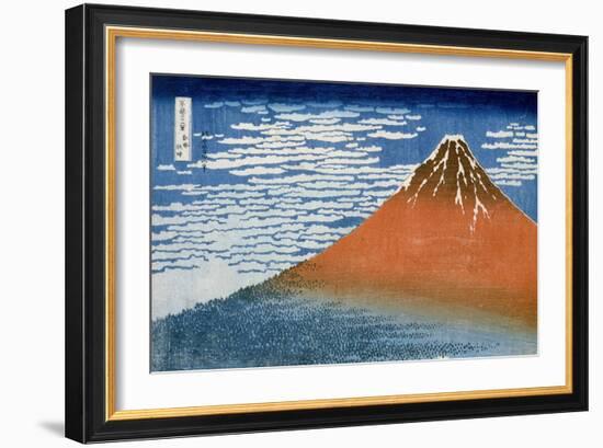 Fine Wind, Clear Morning (Gaifu Kaisei)-Katsushika Hokusai-Framed Giclee Print