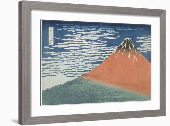 Fine Wind, Clear Weather, 1831-1834-Katsushika Hokusai-Framed Premium Giclee Print