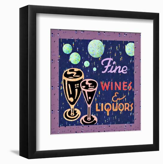 Fine Wines and Liquors-null-Framed Giclee Print