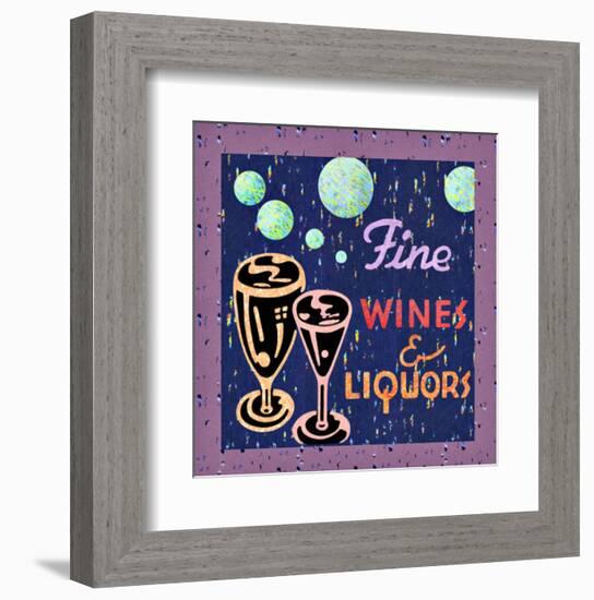 Fine Wines and Liquors-null-Framed Giclee Print