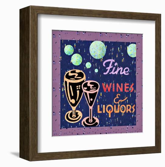 Fine Wines and Liquors-null-Framed Giclee Print