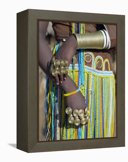 Finery of a Datoga Woman, Tanzania-Nigel Pavitt-Framed Premier Image Canvas