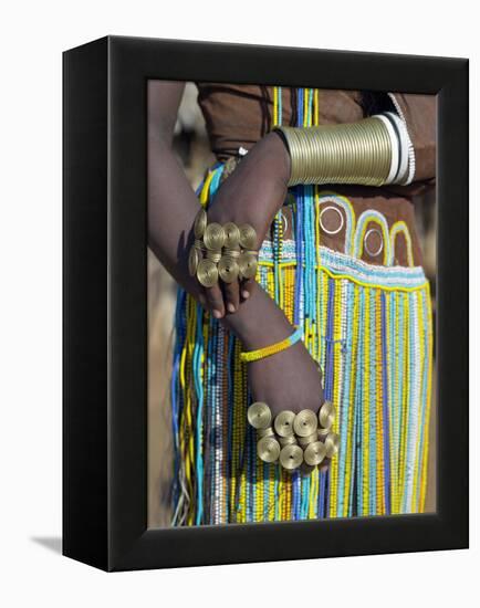 Finery of a Datoga Woman, Tanzania-Nigel Pavitt-Framed Premier Image Canvas
