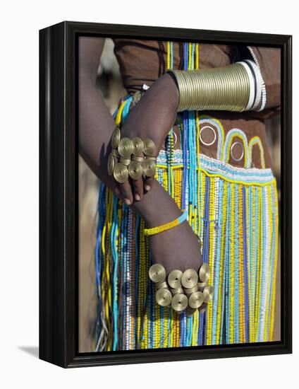 Finery of a Datoga Woman, Tanzania-Nigel Pavitt-Framed Premier Image Canvas