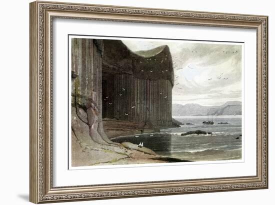 Fingal's Cave, Staffa, Outer Hebrides, Scotland. 1814-William Daniell-Framed Giclee Print