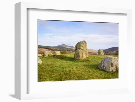 Fingals Cauldron, Machrie Moor stone circles, Isle of Arran, North Ayrshire, Scotland, United Kingd-Gary Cook-Framed Photographic Print