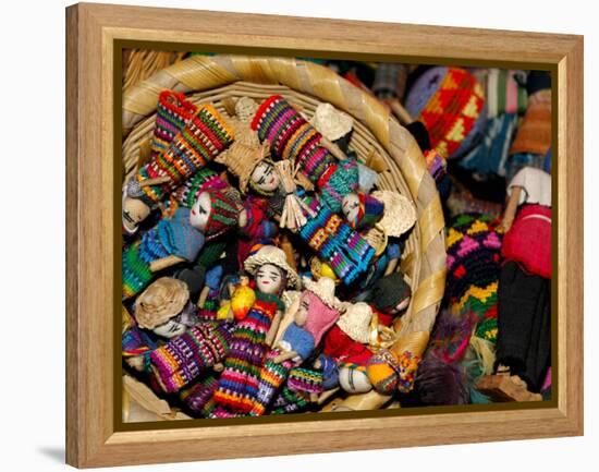 Finger Dolls, Traditional Textiles, Textile Museum, Casa del Tejido, Antigua, Guatemala-Cindy Miller Hopkins-Framed Premier Image Canvas