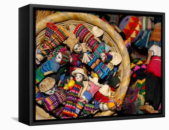 Finger Dolls, Traditional Textiles, Textile Museum, Casa del Tejido, Antigua, Guatemala-Cindy Miller Hopkins-Framed Premier Image Canvas