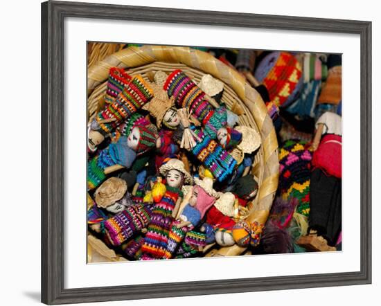 Finger Dolls, Traditional Textiles, Textile Museum, Casa del Tejido, Antigua, Guatemala-Cindy Miller Hopkins-Framed Photographic Print