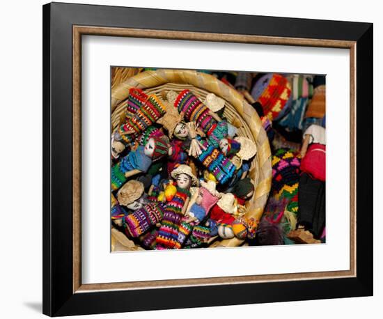 Finger Dolls, Traditional Textiles, Textile Museum, Casa del Tejido, Antigua, Guatemala-Cindy Miller Hopkins-Framed Photographic Print