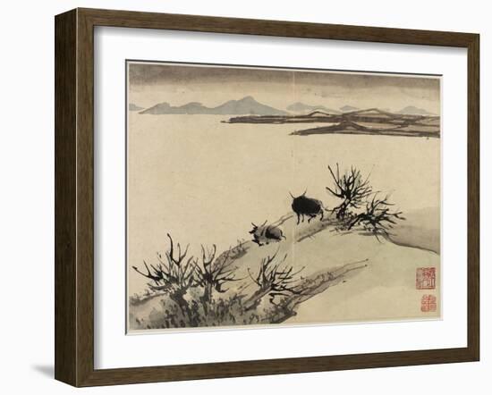 Finger Painting, from an Album of Ten, 1684-Gao Qipei-Framed Giclee Print