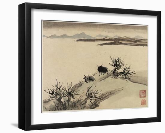 Finger Painting, from an Album of Ten, 1684-Gao Qipei-Framed Giclee Print