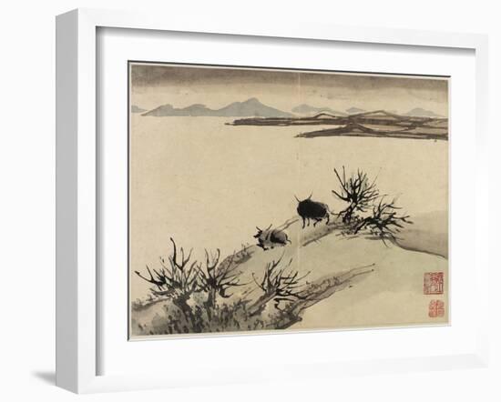 Finger Painting, from an Album of Ten, 1684-Gao Qipei-Framed Giclee Print