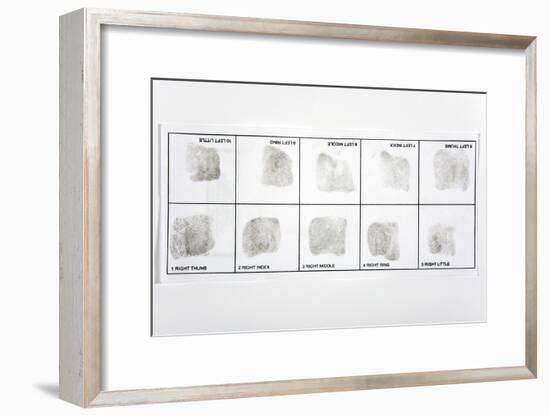 Fingerprint Record Card-Victor De Schwanberg-Framed Photographic Print
