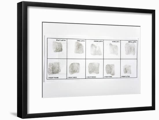 Fingerprint Record Card-Victor De Schwanberg-Framed Photographic Print