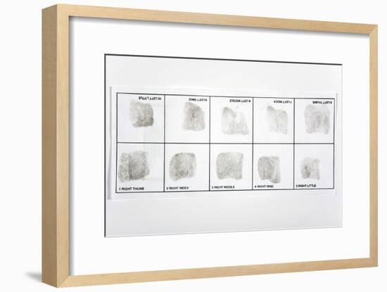 Fingerprint Record Card-Victor De Schwanberg-Framed Photographic Print